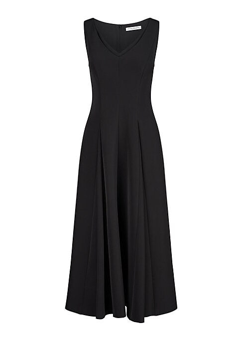 Chic V-Neck Midi Dress