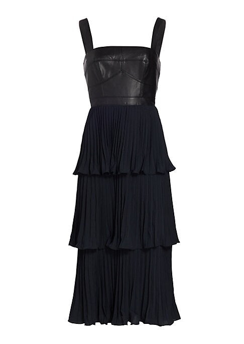 Chic Contrast Midi-Dress