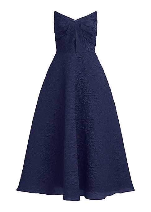 Crinkle A-Line Midi Dress