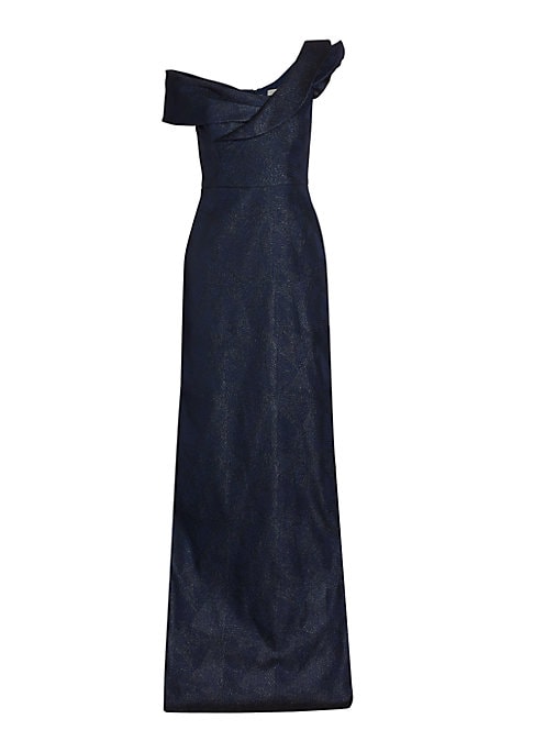 Asymmetrical Ruffle Gown