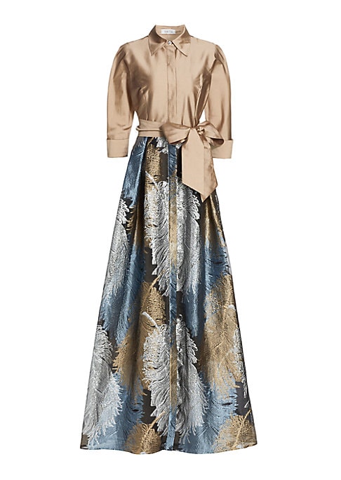 Feathered Elegance Gown