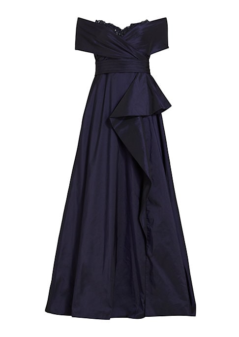 Glistening Taffeta Evening Gown