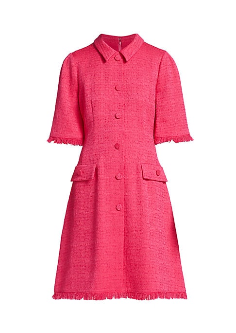 Fringe Tweed Dress