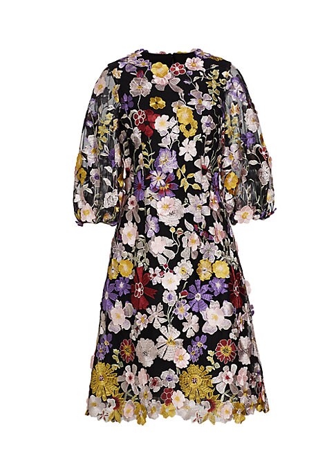 Embellished Floral Midi Dress