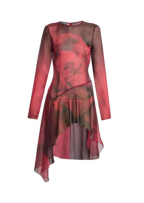 Rose Ruffle Silk Top