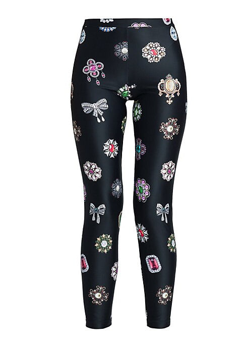 Chic Brooch Leggings