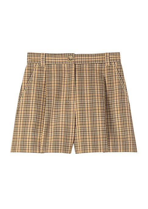 Plaid Pleat Shorts