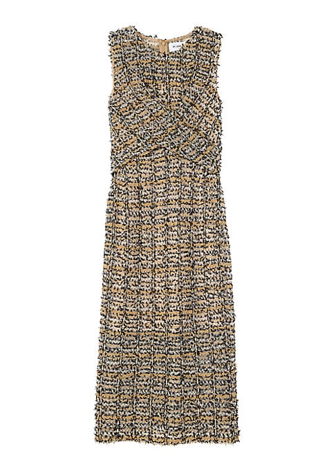 Eyelash Knit Plaid Dress