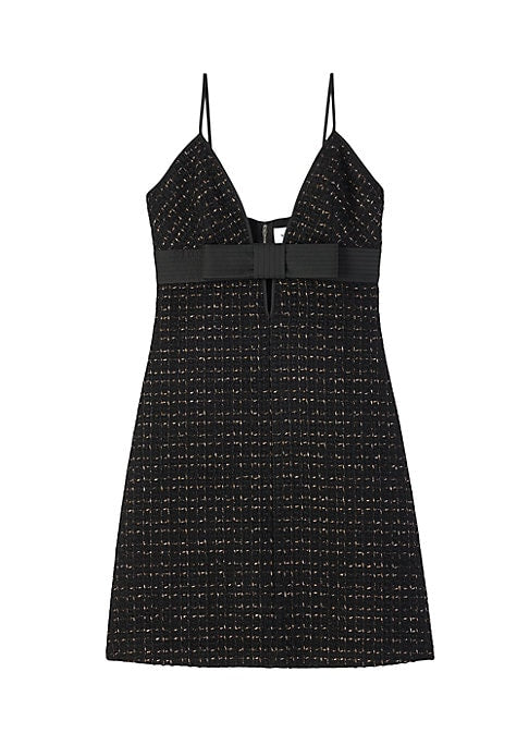 Metallic Bow Mini Dress