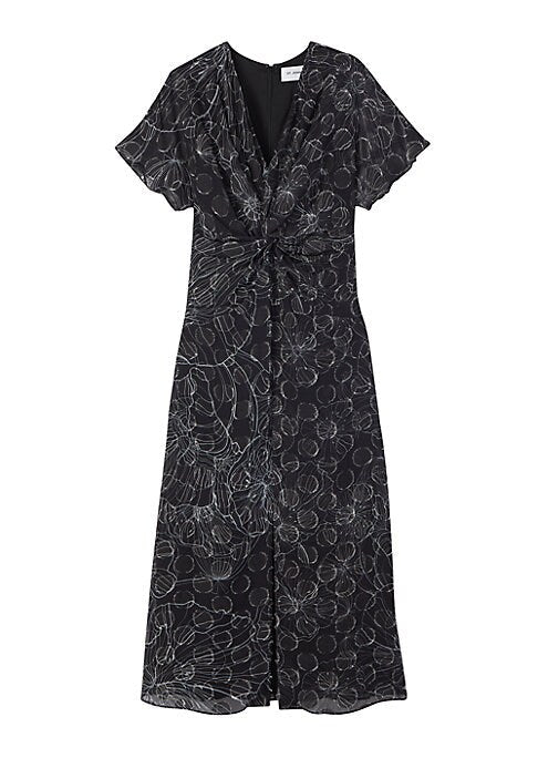 Floral Twist Midi Dress