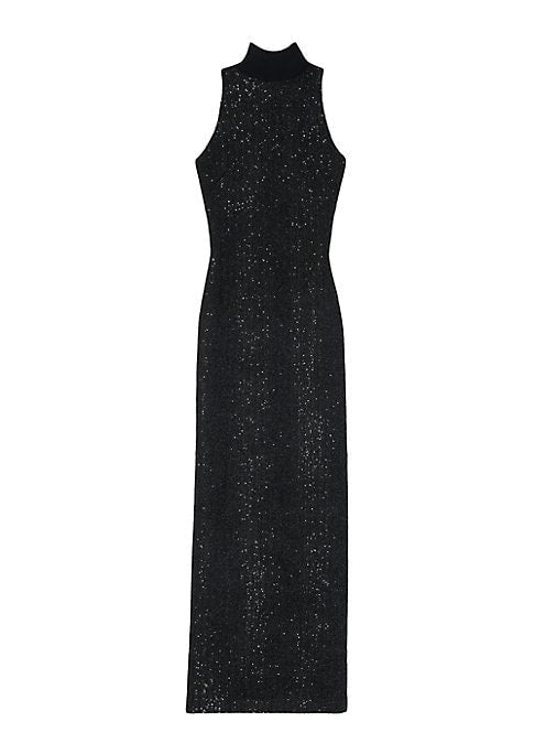 Glitzy Knitted Evening Dress