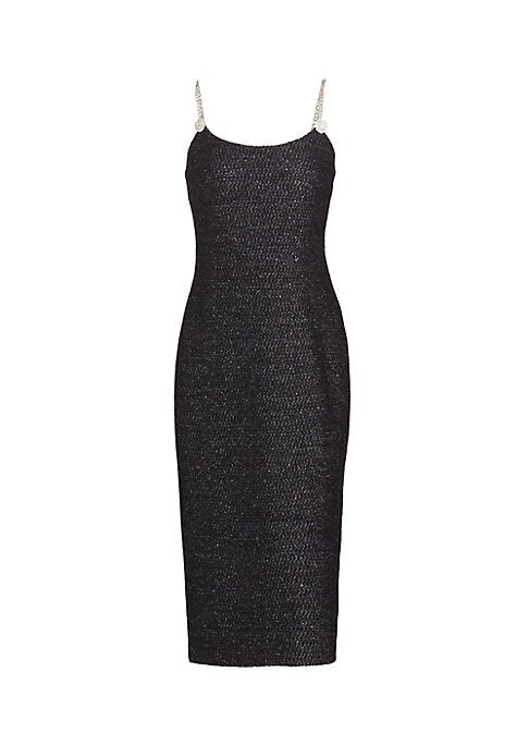 Metallic Elegance Midi Dress