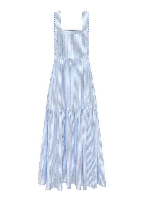 Striped Tiered Maxi Dress