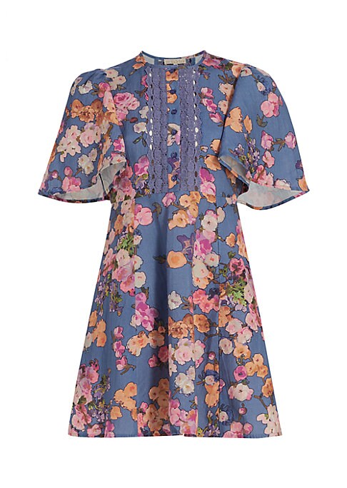 Floral Flutter Mini Dress
