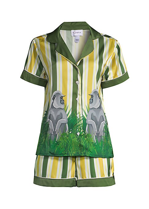 Gorilla Stripe Satin Pajamas
