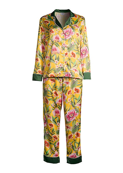 Floral Satin Pajama Set