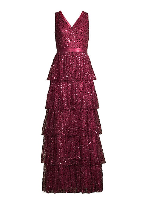 Twinkling V-Neck Evening Dress