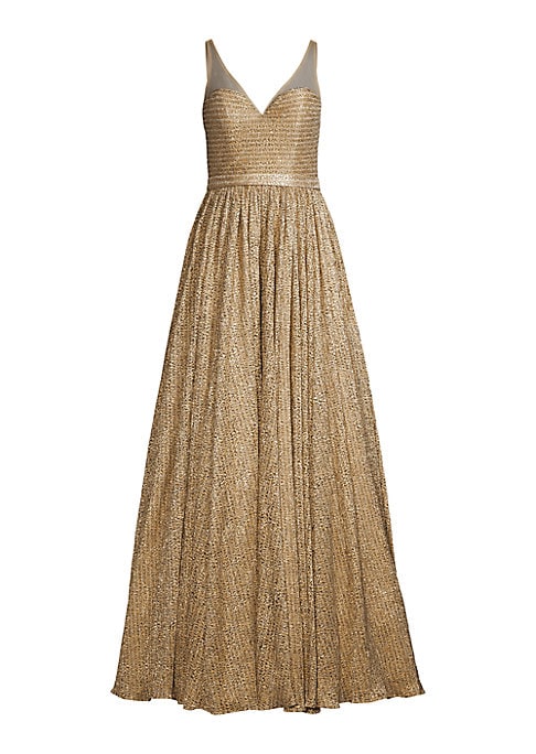 Gilded Flare Evening Gown