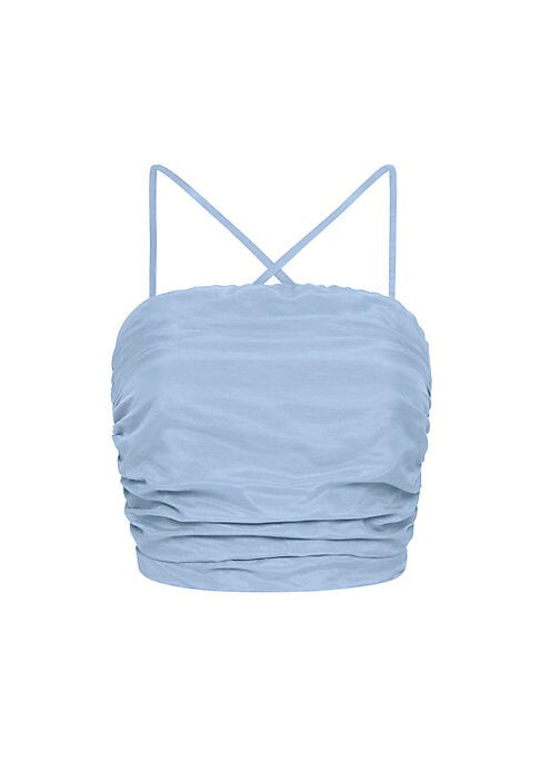 Silk Blend Ruched Top