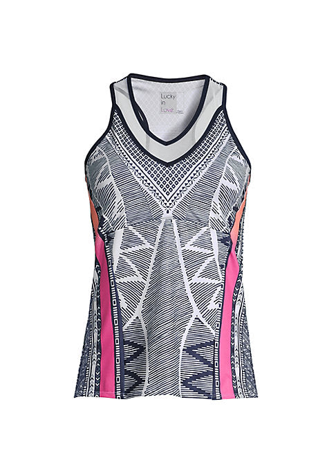 Vibrant Print Tennis Tank