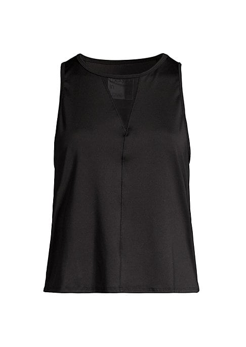 Pleated Mesh Tank Top