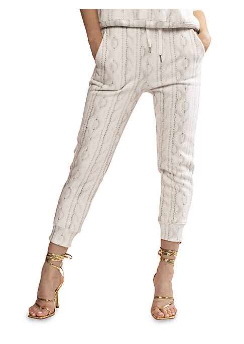 Chic Print Cotton Joggers