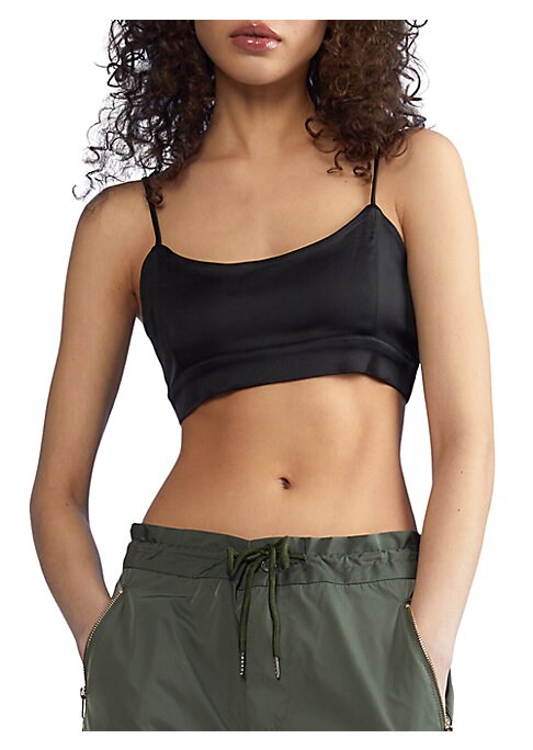 Satin Scoop Crop Top
