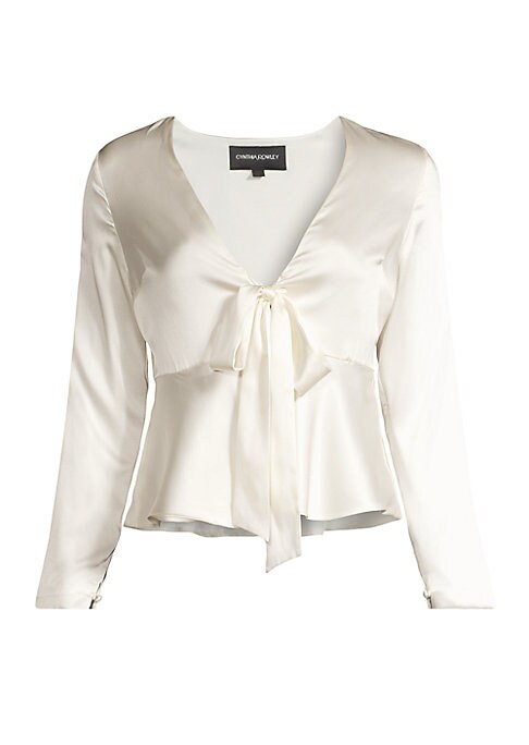 V-Neck Silk Blouse