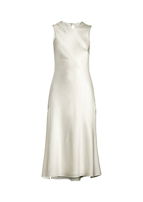 Lustrous Silk Midi Dress