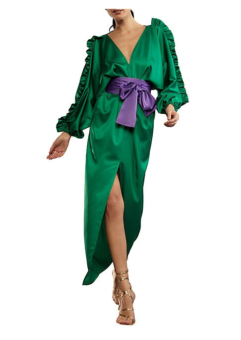 Satin Chic Wrap Dress