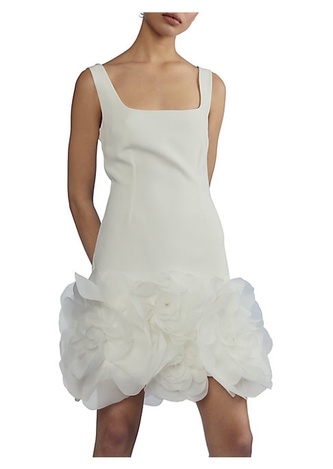 Petal-Embellished Sheath Dress
