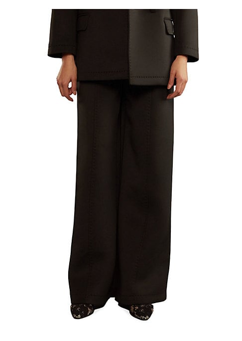 Elastic Wide-Leg Trousers
