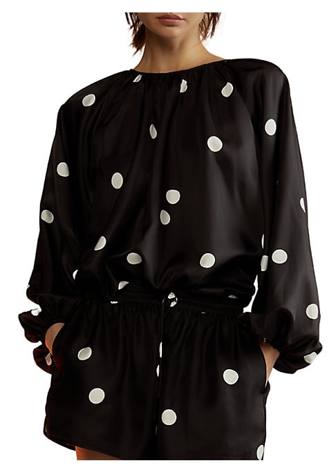 Silk Puff Sleeve Blouse