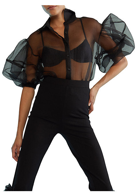 Elegant Balloon Sleeve Blouse