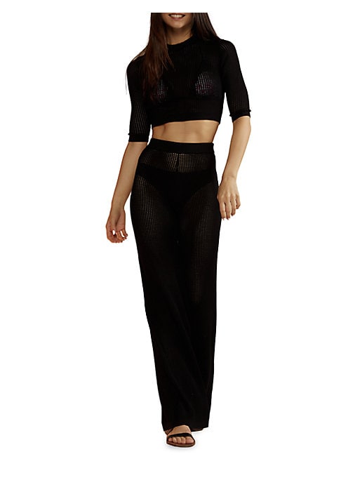 Lace-Up Cozy Crop Top