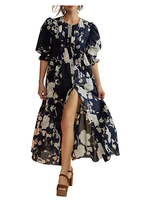Floral Ruffle Midi Dress