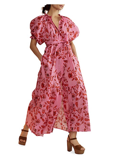 Floral Ruffle Maxi Dress