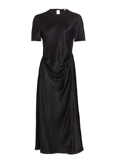 Lustrous Wrap Midi Dress