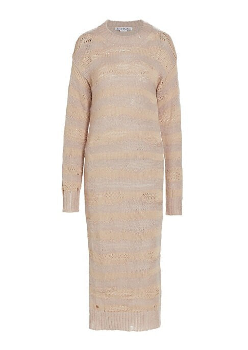 Striped Sweater Midi Dress