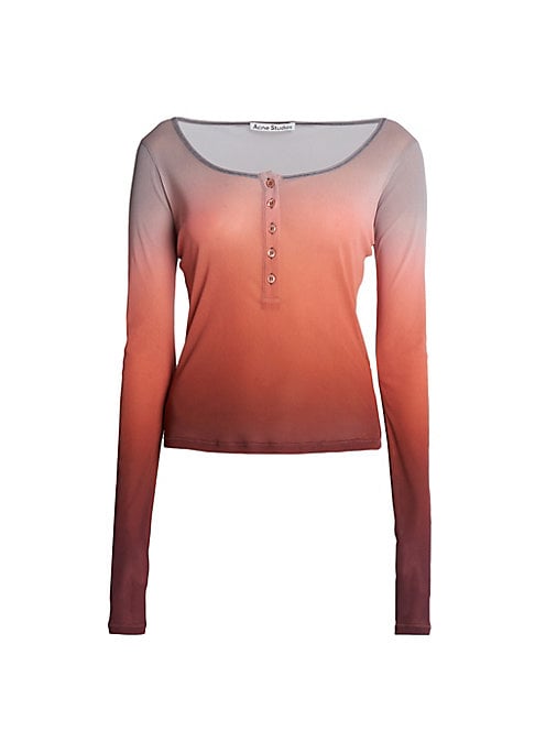 Scoopneck Mesh Long Sleeve Top