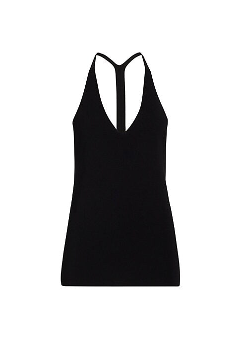 Silk-Wool Y-Back Top