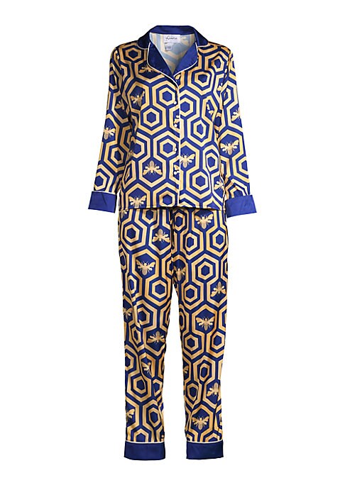 Honeycomb Satin Pajama Set