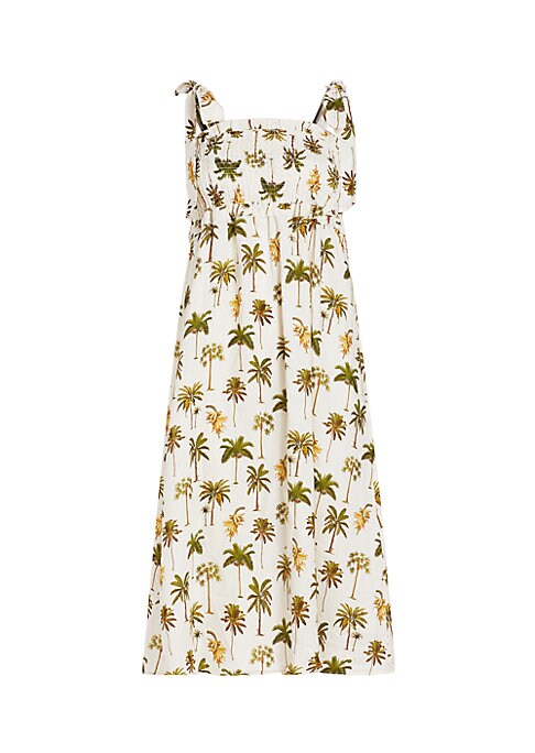 Palm Print Summer Dress