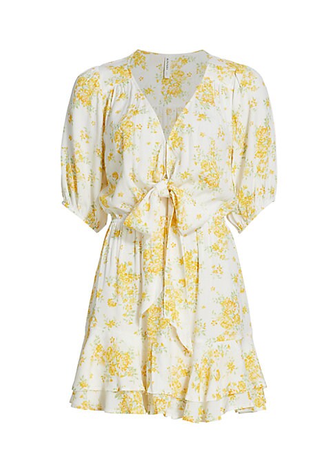 Floral Tie-Front Minidress