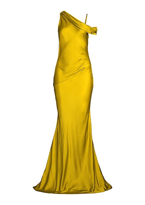 Draped Asymmetric Elegance Gown