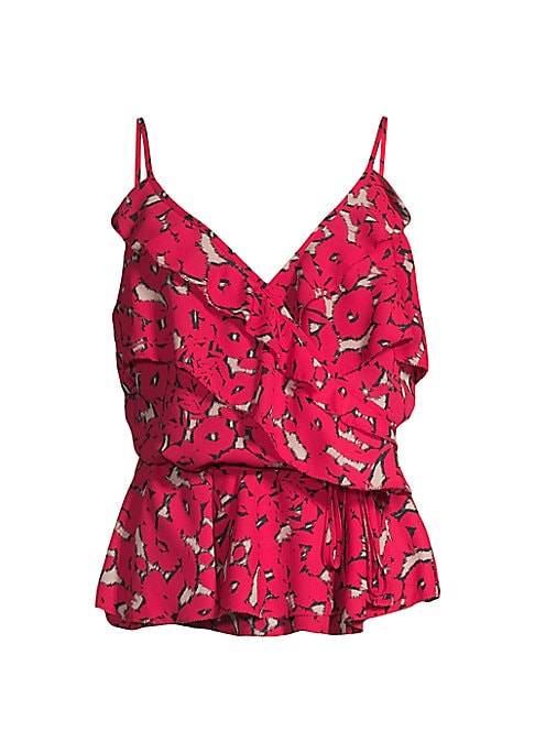 Floral Ruffle Peplum Top