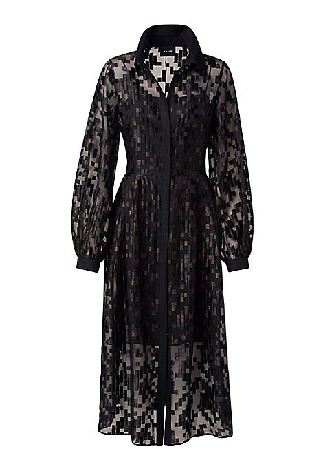 Pixelated Elegance Shirtdress