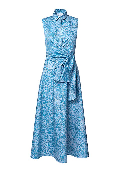 Print Wrap Midi Dress