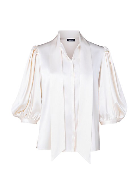 Chic Tie-Neck Silk Top