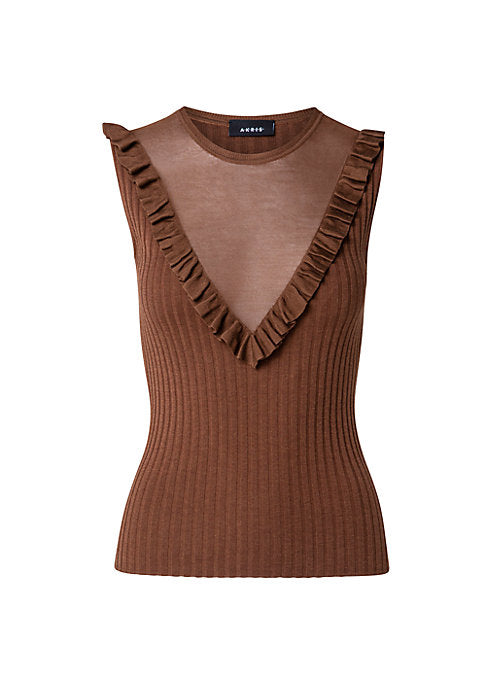 Ruffled Sheer Elegance Top